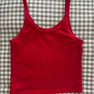 ARQ Crop Tank Top in Cherry Red
